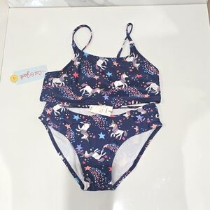 Cat & Jack | Unicorn Bikini Swim Set Large 10/12